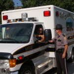 Sheriff Hofmann with Grasonville Ambulance